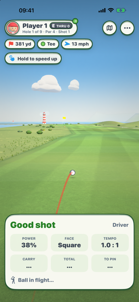 A shot in flight